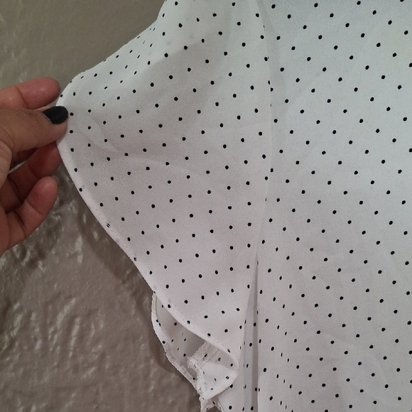 Philosophy Wome's  White Dotted Blouse Size L - Picture 4 of 8